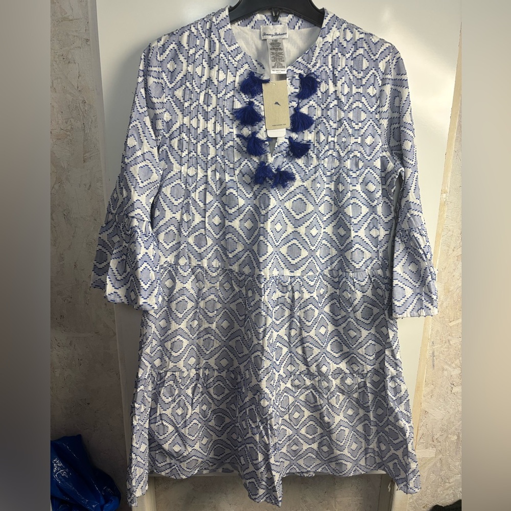 Tommy Bahama Diamond Clip‎ Tiered Jacquard Mini Dress sz XS